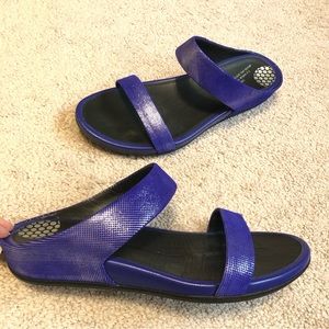 FitFlop Banda Purple Shimmer Double Strap Slide Sandals Women’s Size 39 US 8.5